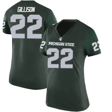 Green Tyler Gillison Women's Michigan State Spartans Football College Jersey - Game