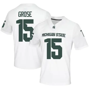 White Angelo Grose Youth Michigan State Spartans Football Jersey - Game