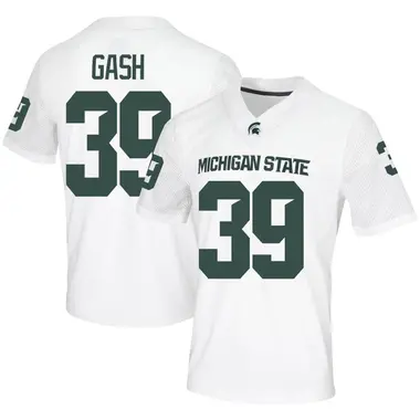 White Caleb Gash Men's Michigan State Spartans Football Jersey - Game