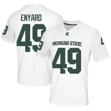 White Carter Enyard Men's Michigan State Spartans Football Jersey - Game