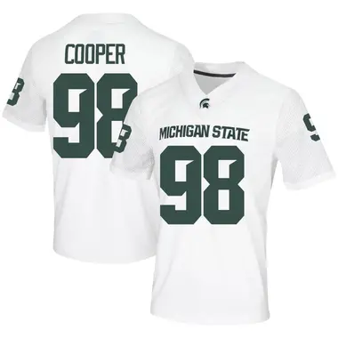 White Demetrius Cooper Men's Michigan State Spartans Football Jersey - Game