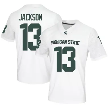 White Jarrett Jackson Men's Michigan State Spartans Football Jersey - Game