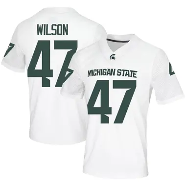 White Jaxson Wilson Men's Michigan State Spartans Football Jersey - Game