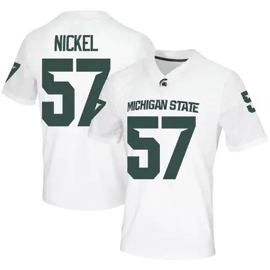 White Mason Nickel Men's Michigan State Spartans Football Jersey - Game